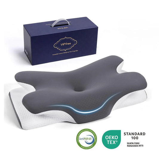 Premium Cooling Memory Foam Pillow – Ergonomic Neck Support Pillow Designed for All Sleep Positions