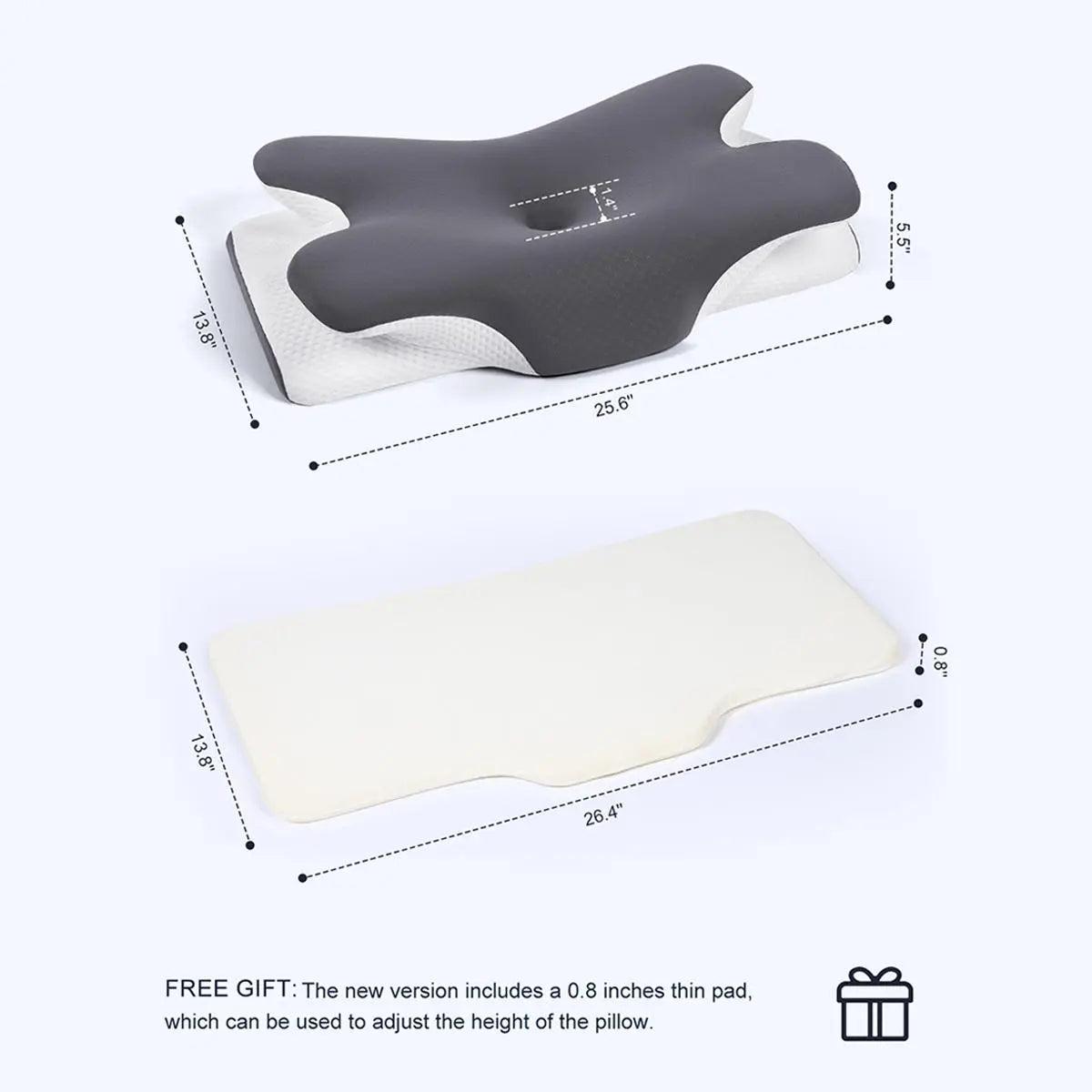 Premium Cooling Memory Foam Pillow – Ergonomic Neck Support Pillow Designed for All Sleep Positions
