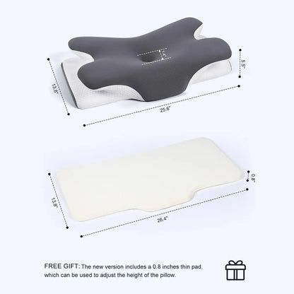 Premium Cooling Memory Foam Pillow – Ergonomic Neck Support Pillow Designed for All Sleep Positions
