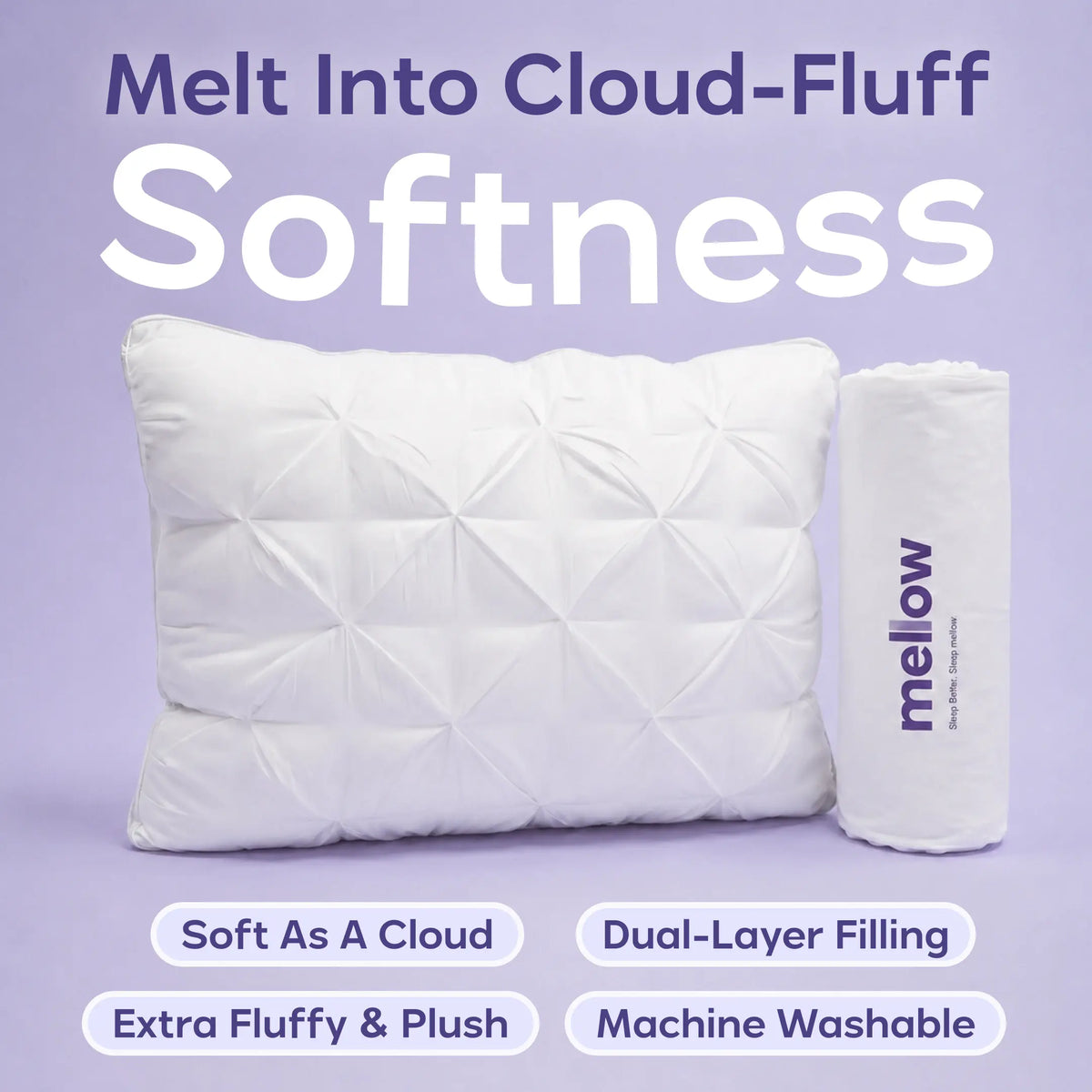 Ploof Pillow – Breathable and supportive, never collapses, comfortably supports the neck for side, back, and stomach sleeping.