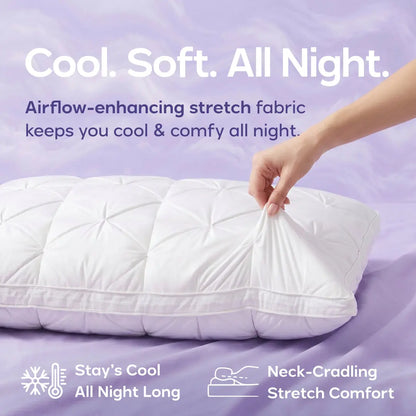 Ploof Pillow – Breathable and supportive, never collapses, comfortably supports the neck for side, back, and stomach sleeping.
