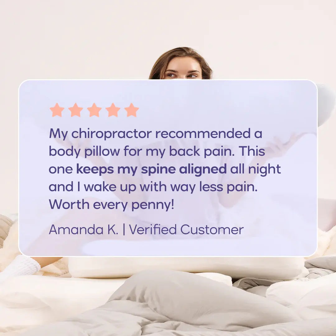 Full-body ergonomic support pillow, supporting the back, abdomen, hips and legs, a cool side-sleeping pillow.